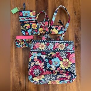 Set of 6 Vera Bradley Happy Snails Bags/Cases